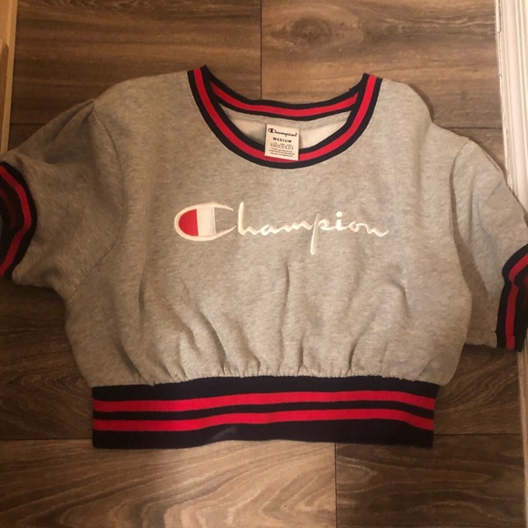 Champion Tops | Pacsun Champion Crop Top Sweater Shirt! | Color: Gray | Size: M | Pm-83526230's Closet